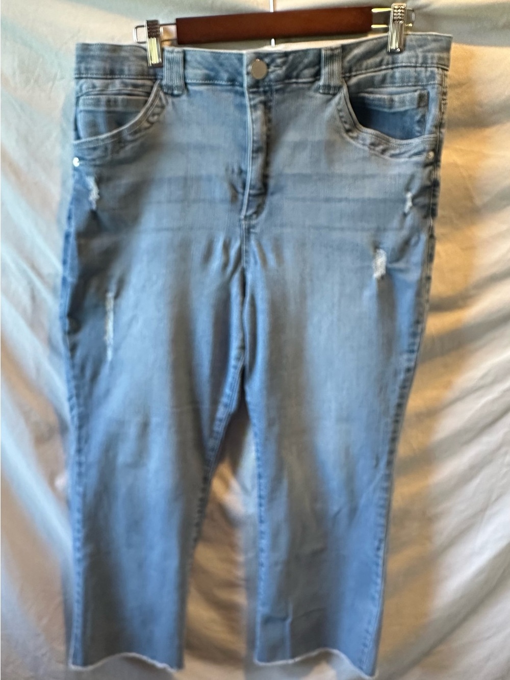Democracy Light Blue Straight Leg Stretch Ankle Jeans